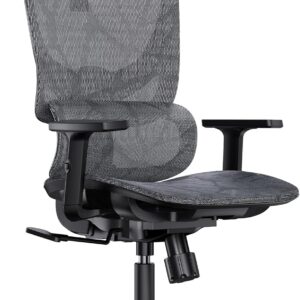 Gaming Chairs – HUANUO Ergonomic Mesh Office Chair, High Backrest Desk Chair with Adjustable Lumbar Support, Armrests, Tilt Function, Mesh Computer Gaming Chair