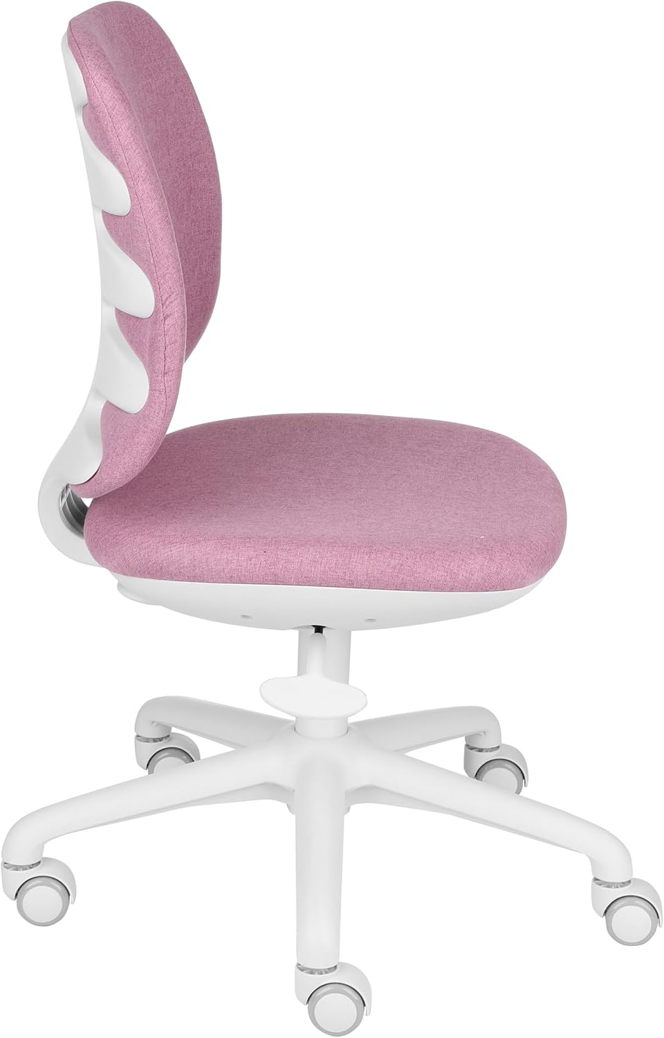 Gaming Chairs - Active White Swivel Chair for Children and Teenagers, Backrest with Depth Adjustment, Ergonomic Grooves on the Backrest, Maximum Load up to 150 kg, Correct Sitting Posture. (White/Rose) – Bild 5