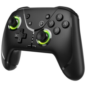 Gaming Consoles & Controllers – Switch Controller, Game Controller, Switch Pro Gamepad, 4 Vibrationsmodi, 3 Turbo-Modi, kompatibel iPhone/Android/Phone/PC/Steam/Mac/iOS/iPad/TV mit Programmierung/Turbo/Bewegung/Aufwachen/RGB