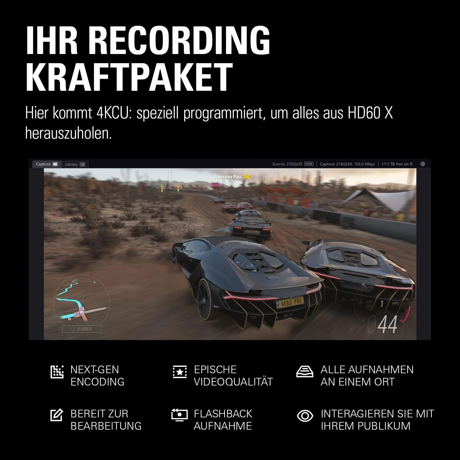 Streaming-Equipment - Elgato HD60 X - Stream and record in 1080p60 HDR10 or 4K30 with ultra-low latency on PS5/Pro, PS4/Pro, Xbox Series X/S, Xbox One X/S, OBS and more programs, PC and Mac – Bild 8