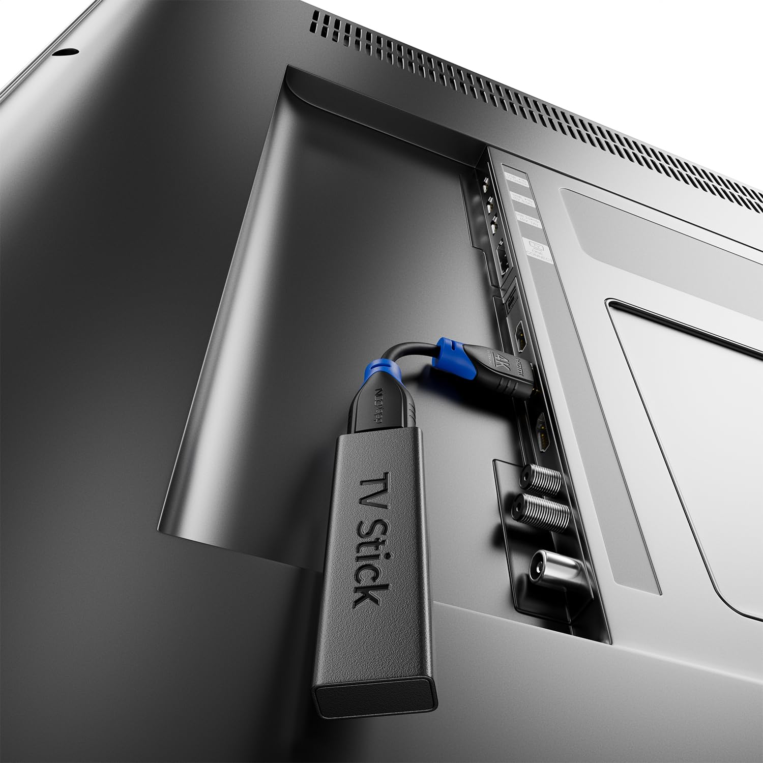 Streaming-Equipment - deleyCON HDMI Extension for TV Stick - HDMI Adapter Cable for Roku Chromecast Streaming - 4K 60Hz HDR10+ for TV Monitor Projector Notebook PC 10 cm Short - Black Blue Pack of 2 – Bild 2