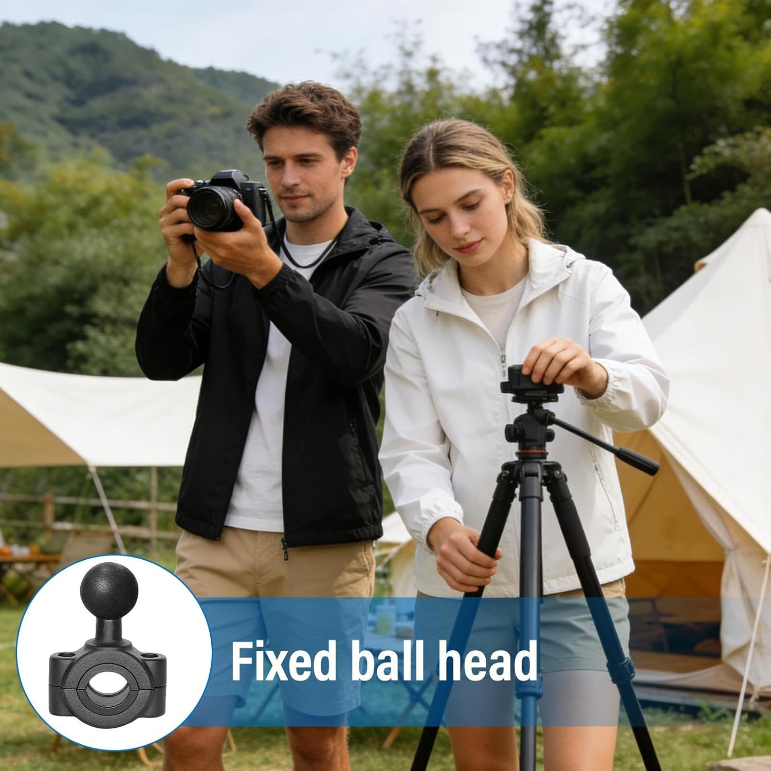 Streaming-Equipment - Kugelhalterung, rutschfeste verstellbare Winkelhalterung, 2,5 cm Metall-Kamerahalterung, Stahllegierung, Gleitschiene, Live-Streaming-Fotografie-Zubehör, Videoaufnahme-Studio, Außen- und Innenbereich – Bild 6