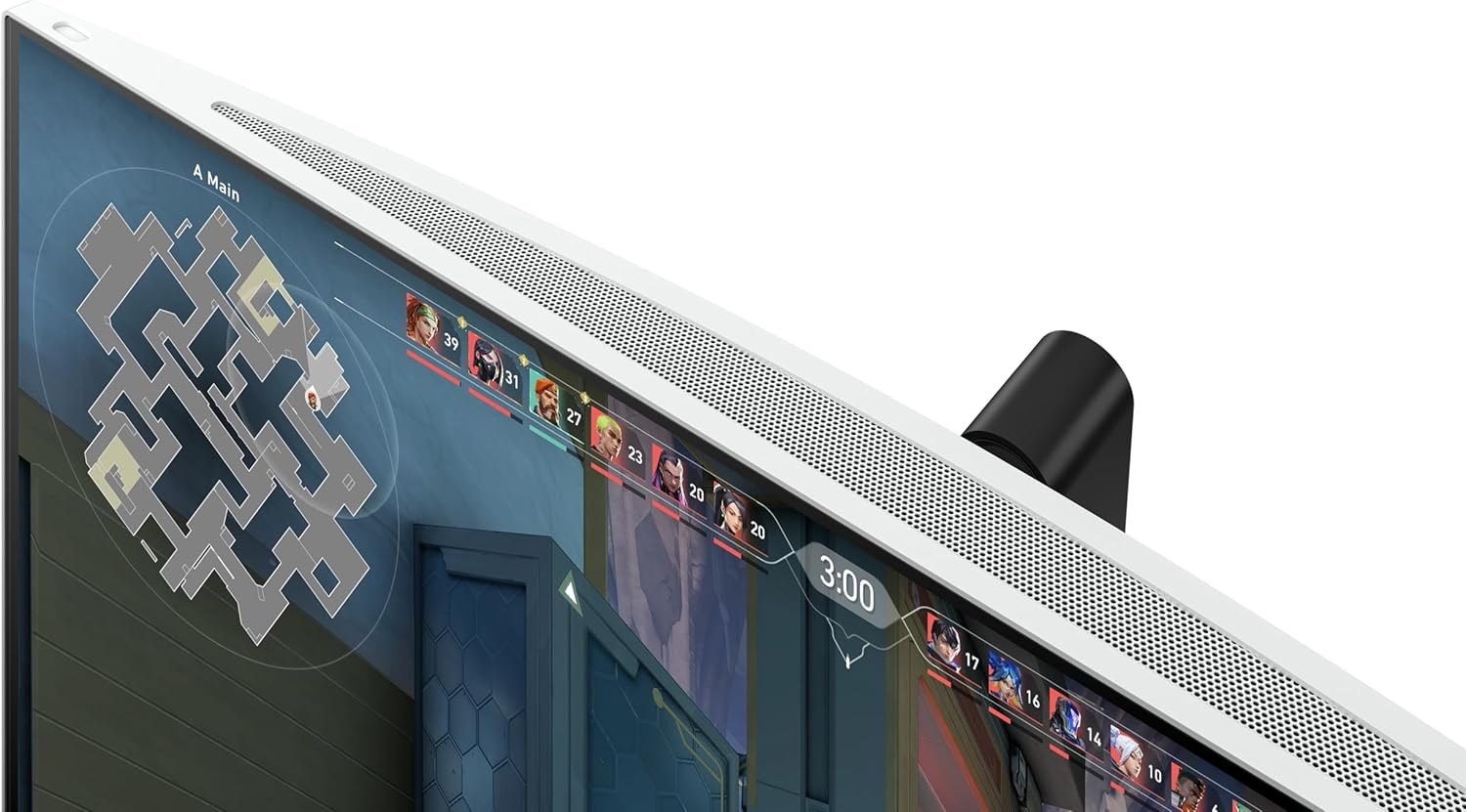 Gaming PC & Gaming Monitors - HP Omen Transcend Gaming Monitor with 240 Hz, 31.5 Inch 4K UHD OLED, 0.03 ms Response Time, HyperX Audio, aRGB Lighting, Adjustable Base, Omen Tempest Cooling, OSD Button, USB-C, White – Bild 16