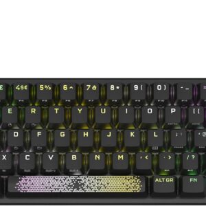 Gaming Tastatur & Maus – Corsair K65 Pro Mini RGB 65% Optical Mechanical Gaming Keyboard – OPX Switch – PBT Double-Shot Keycaps – iCUE Compatible – PC, PS5, PS4, Xbox – QWERTZ DE – Black