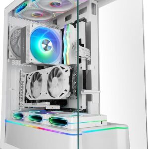 Gaming PC & Laptops – Mars Gaming MC100 ATX Gaming Case, 9 cm FRGB Fan, Convect-Cool Ventilation, Black
