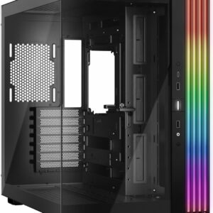 Gaming PC & Laptops – be quiet! Light Base 600 DX Black PC Case, Stunning Panoramic View, Show Case, Dual Chamber Design, Solid ARGB LED Strip, Inverted and Horizontal Usable, Backside Connector Design