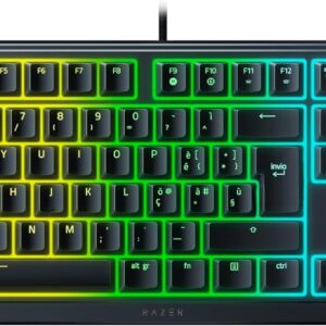 Gaming Tastatur & Maus – Razer Ornata V3 Flat Mecha Membrane Keyboard with Chroma RGB (Flat Keys, Mecha Membrane Switches, Magnetic Soft Touch Wrist Rest) IT Layout | Black