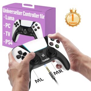 Gaming Consoles & Controllers – Ruibopad Ymir Wireless Luna Controller,PC Bluetooth Gamepads für Fire TV Stick Gaming Gamepad Kein Drift ALPS Joystick mit Handy iPad Tablet Tesla Game Controler mit 1200mAh Akku Turbo Paddles Weiß