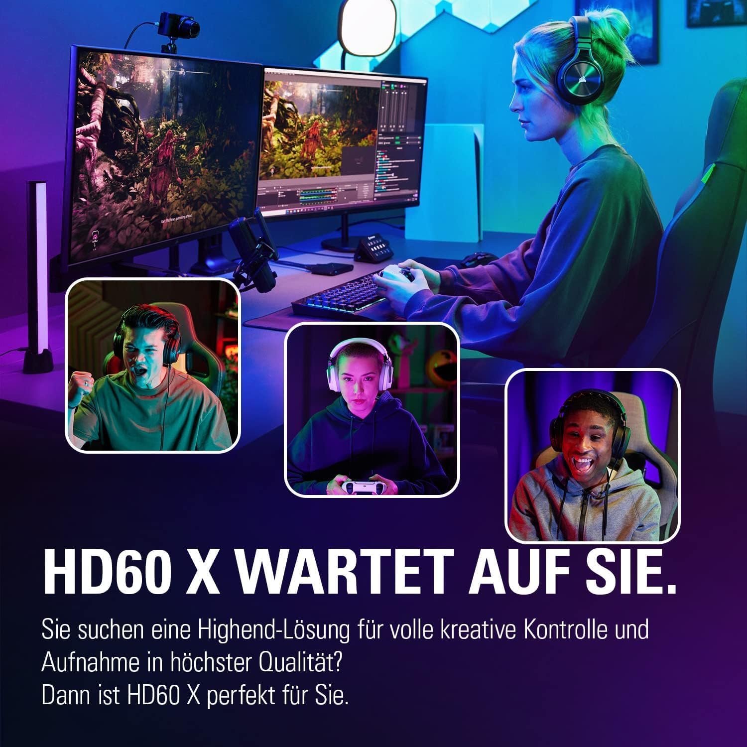 Streaming-Equipment - Elgato HD60 X - Stream and record in 1080p60 HDR10 or 4K30 with ultra-low latency on PS5/Pro, PS4/Pro, Xbox Series X/S, Xbox One X/S, OBS and more programs, PC and Mac – Bild 3