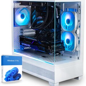 Gaming PC & Laptops – dcl24 Gamer Streaming PC AMD Ryzen 9 9950X3D, RTX5090, 64GB RAM, 2TB SSD, Gamer with 16 x 5.7 GHz, WiFi, Windows 11 Pro Gaming for Streaming [20318]