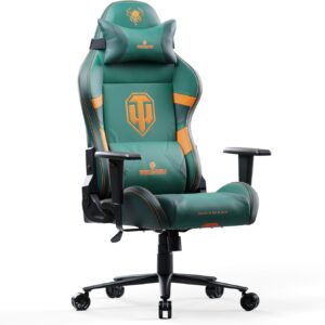 Gaming Chairs – Diablo X-One 2.0 Gaming Chair World of Tanks Office Chair Desk Chair Adjustable Armrests Ergonomic Design Neck/Lumbar Cushion Normal (L)