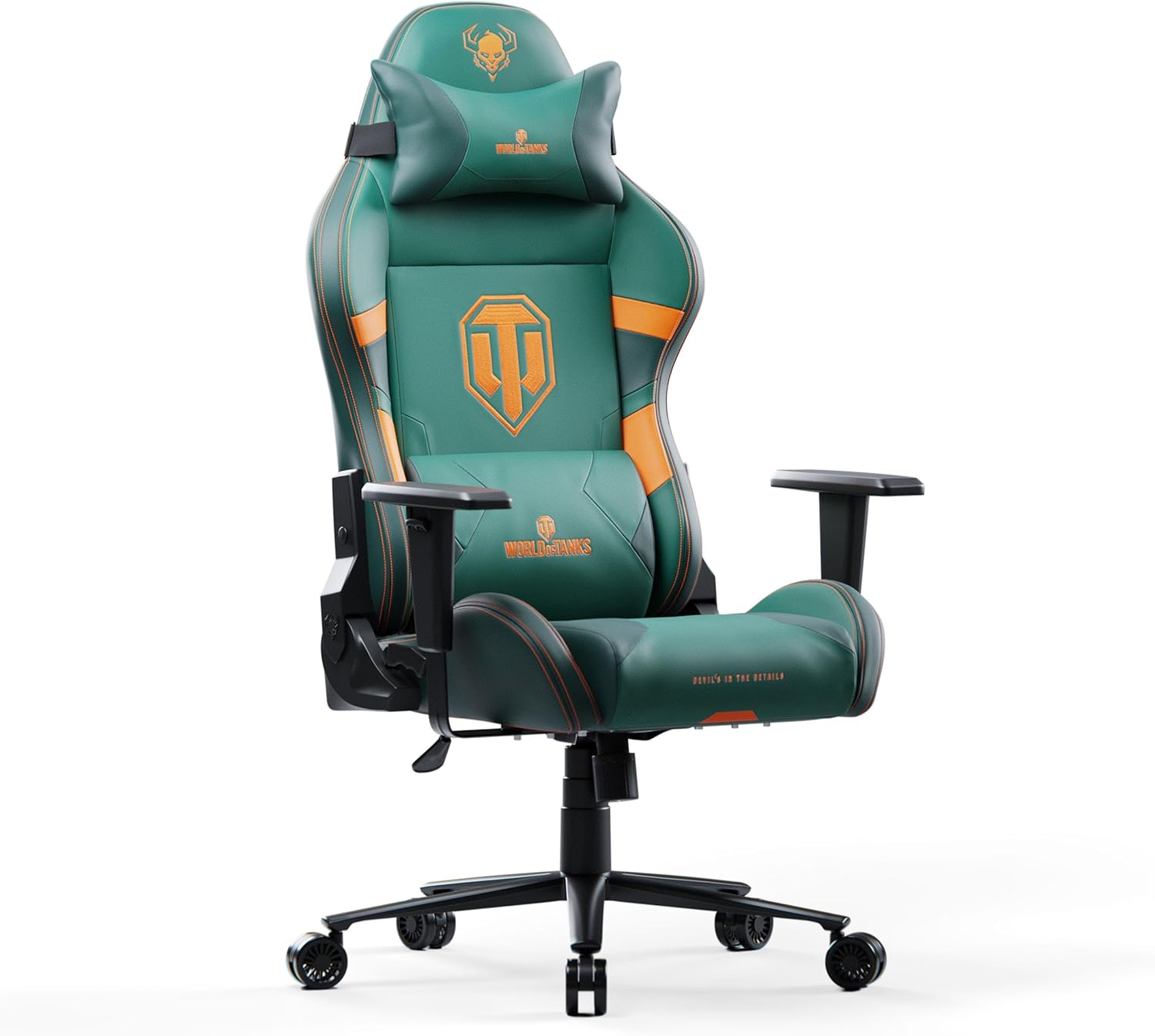 Gaming Chairs - Diablo X-One 2.0 Gaming Chair World of Tanks Office Chair Desk Chair Adjustable Armrests Ergonomic Design Neck/Lumbar Cushion Normal (L)