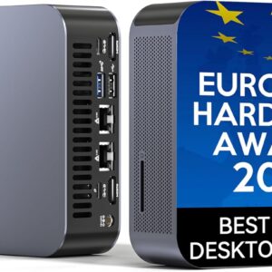 Gaming PC & Laptops – GEEKOM [Only European Hardware Price for Intel Mini PC AI Mini PC GT1 Mega with Intel Core Ultra 9-185H|2.5G Dual-LAN|Real-Time AR|16GB DDR5 + 1TB SSD|6×USB|Windows 11 Pro|4×4K Outputs