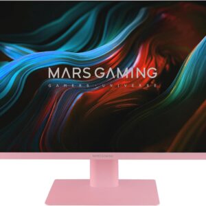 Gaming PC & Gaming Monitors – Mars Gaming MV-24, Monitor 24 Inch IPS FHD 120Hz, HDR10 1ms, FreeSync and G-SYNC, PC Monitor Integrated Speakers, 25° Tilt, Low Blue Light and Flicker Free, HDMI + DisplayPort + Jack 3.5 mm, Pink