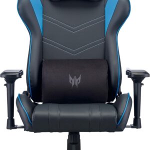 Gaming Chairs – acer Predator Rift Gaming Chair (Removable Lumbar and Headrest, Adjustable 4D Armrests, Two Cushion Cushions, 155° Tilt Backrest, for Users up to 110 kg, Leather Cover) Black/Blue