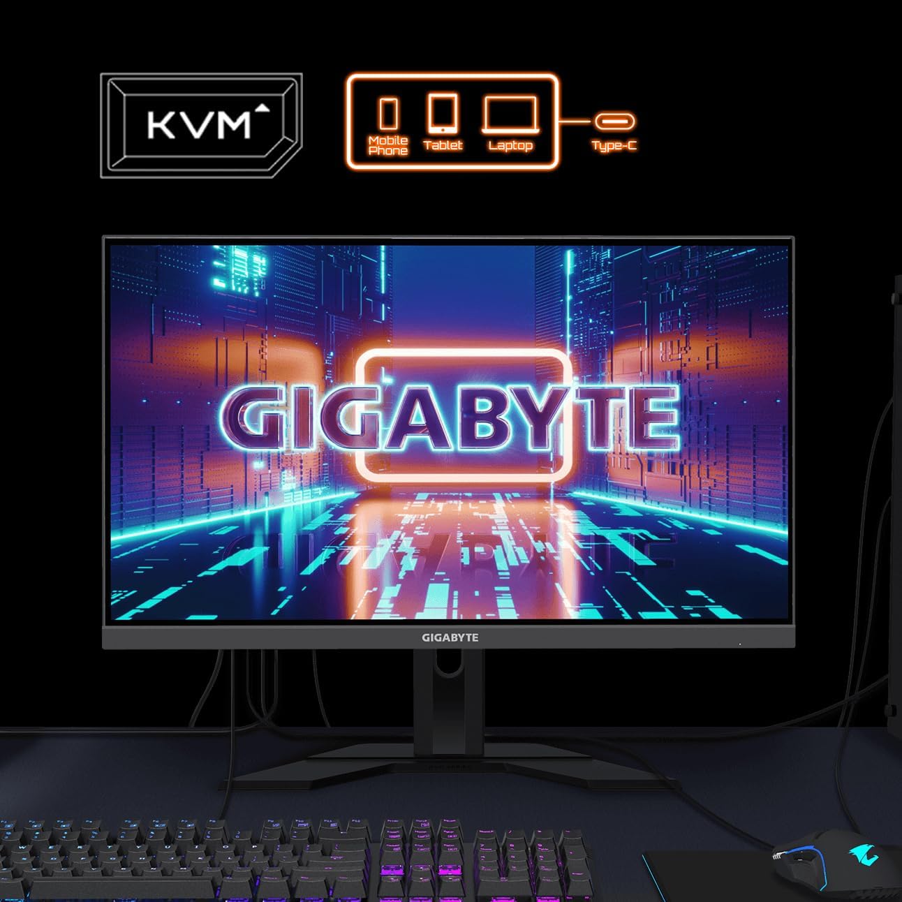 Gaming PC & Gaming Monitors - Gigabyte M27Q X 27 Inch QHD Gaming Monitor - 2560 x 1440, 240Hz, 1ms, 250 cd/m², FreeSync Premium, Display HDR400, HDMI 2.0, DisplayPort 1.4 – Bild 6