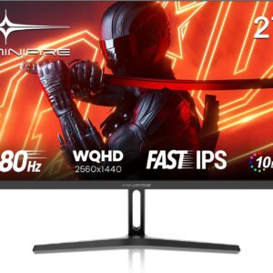 Gaming PC & Gaming Monitors – Minifire Gaming Monitor 27 Inch – WQHD (2560 x 1440p), 180 Hz, 1ms(OD) | HDR, AMD FreeSync, Motion Blur Reduction Technology | Fast IPS 10 Bit Panel (MFG27F4Q)