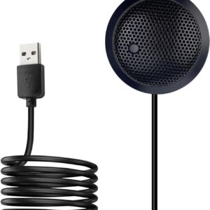 Streaming-Equipment – USB Conference Microphone, USB Microphone for Computer, 360° Omnidirectional Condenser PC Laptop Microphone with Mute Button for Online Meeting/Class, Zoom Call, Chats, Streaming, Plug & Play
