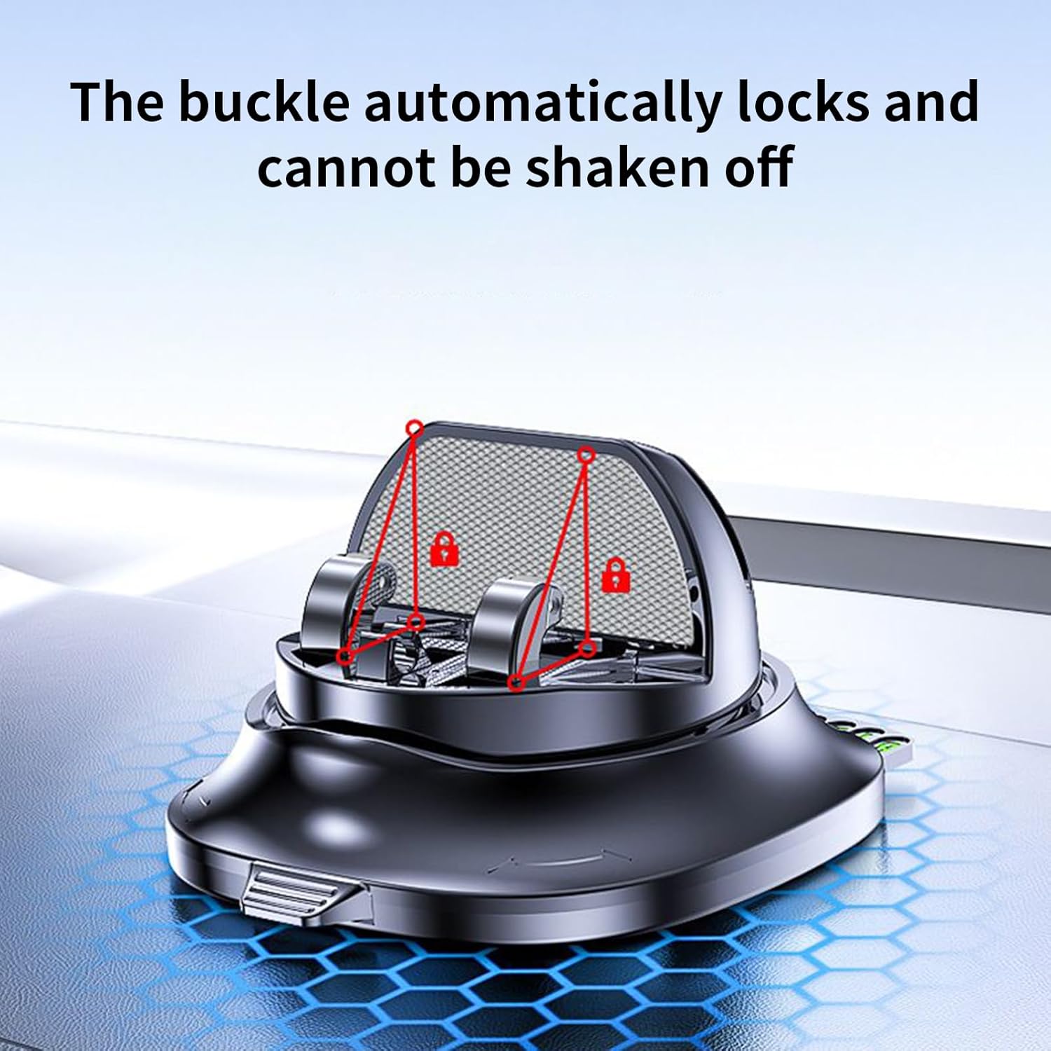 Streaming-Equipment - Car Smartphone Holder - 360 Degree Rotating Mounts for Vehicles | Car Dashboard Mobile Phone Holder with Parking Sign, for Music Control Video Streaming as well as Daily Commuting and – Bild 8