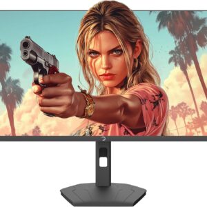 Gaming PC & Gaming Monitors – GAMEPOWER Lunis L25 Gaming Monitor 24 Inch Full HD 1080p 240Hz Fast IPS 0.5ms Pivot (Portrait Format) RGB Lighting Integrated Speaker Frameless Design