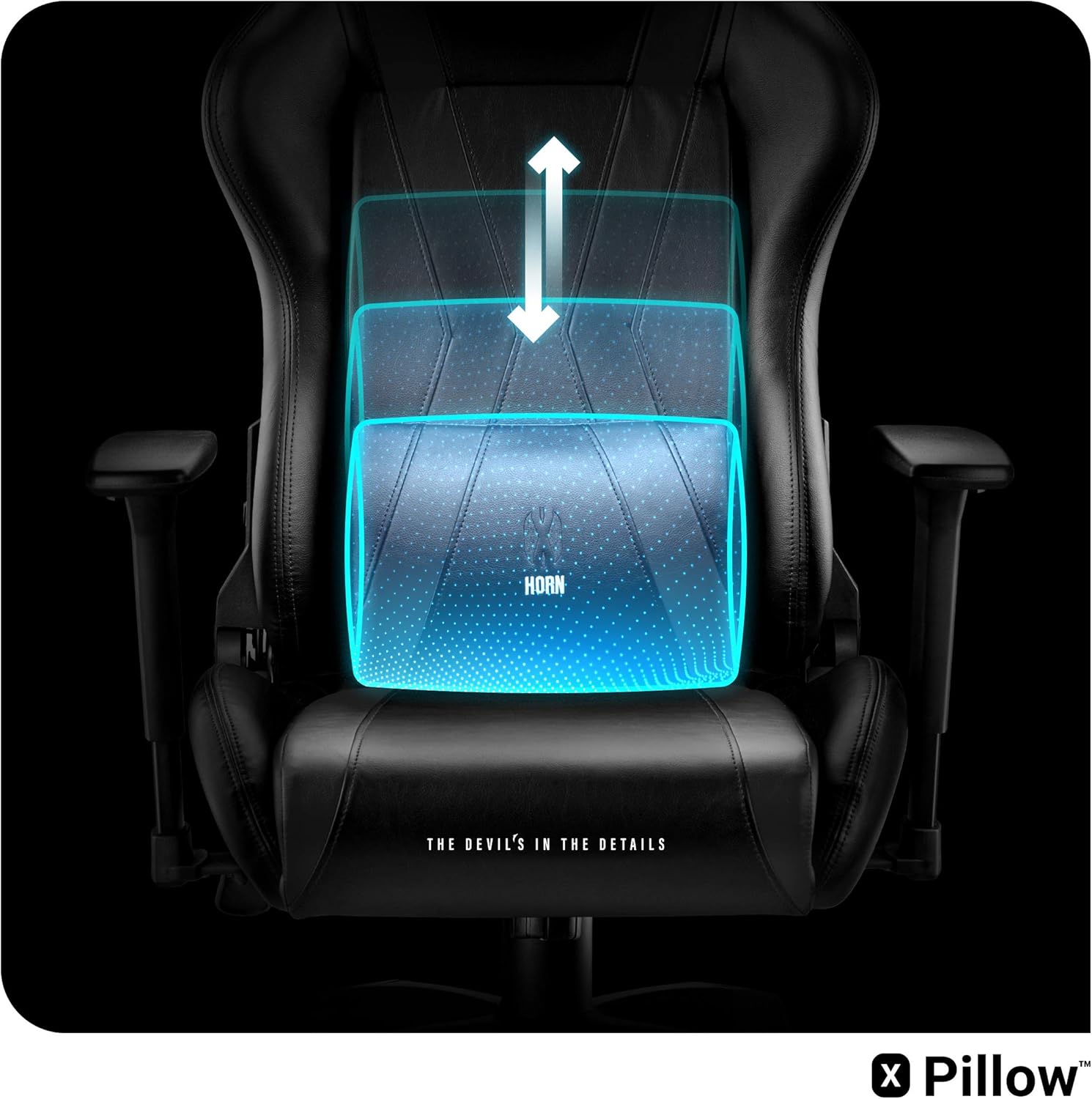Gaming Chairs - Diablo X-Horn Gaming Office Chair Desk Chair 3D Armrests Ergonomic Design Neck / Lumbar Cushion Imitation Leather Rocker Function – Bild 11