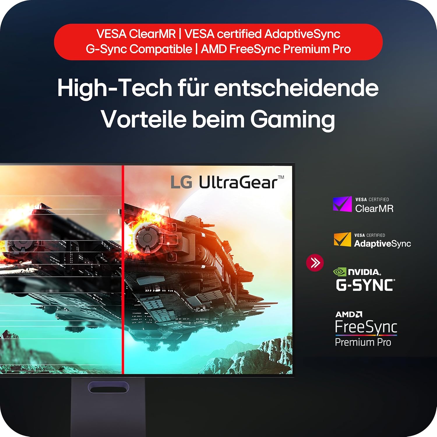 Gaming PC & Gaming Monitors - LG Ultragear™ 32GS95UE-B Gaming PC Monitor, 81.2 cm, OLED Panel, FHD Resolution, 4K (3840 x 2160), 0.03 ms GtG, 240Hz, DisplayHDR™ True Black 400, DCI-P3 98.5%, AMD FreeSync Premium Pro – Bild 5