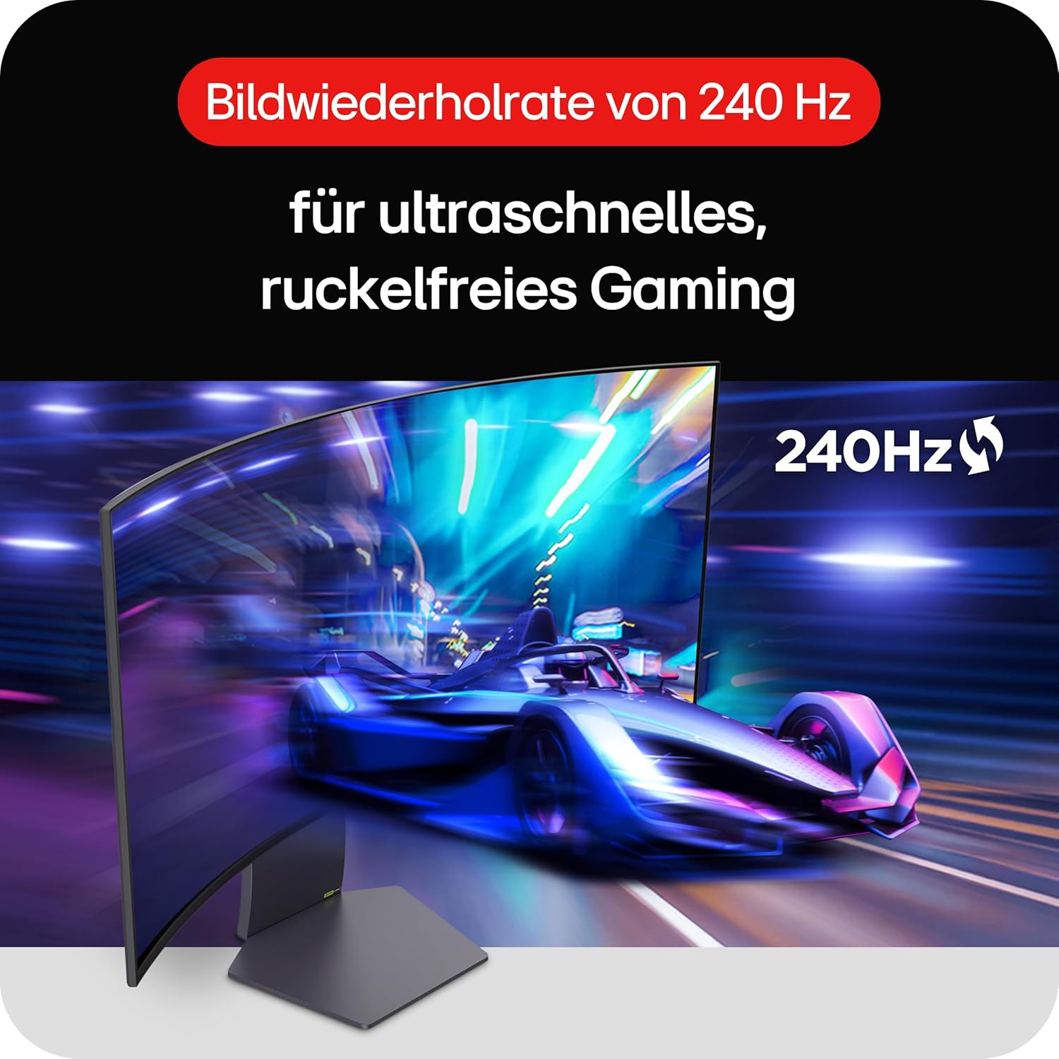 Gaming PC & Gaming Monitors - LG Electronics 45GS95QX-B.AEU UltraWide™ QHD UltraGear™ Gaming OLED Monitor 45", 3440 x 1440, 0.03 ms, 240 Hz, DisplayHDR™400 True Black, 98.5% DCI-P3, NVIDIA G-Sync™ Compatible, AMD FreeSync™ Grey – Bild 5