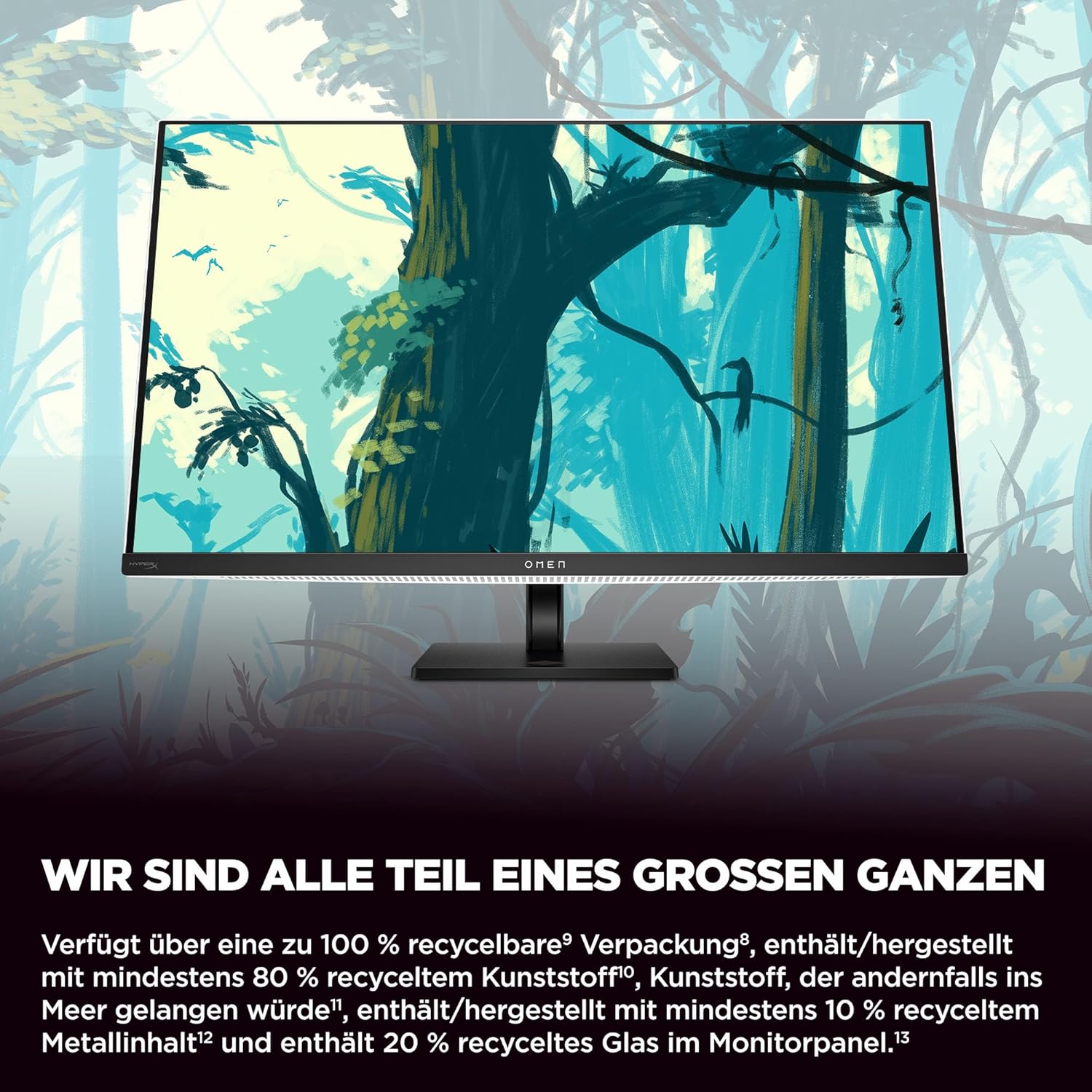 Gaming PC & Gaming Monitors - HP Omen Transcend Gaming Monitor with 240 Hz, 31.5 Inch 4K UHD OLED, 0.03 ms Response Time, HyperX Audio, aRGB Lighting, Adjustable Base, Omen Tempest Cooling, OSD Button, USB-C, White – Bild 13