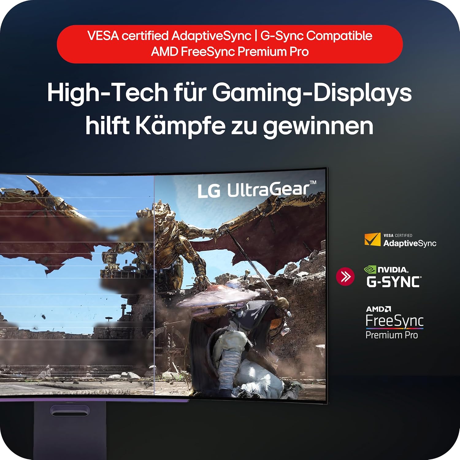 Gaming PC & Gaming Monitors - LG Electronics 45GS95QX-B.AEU UltraWide™ QHD UltraGear™ Gaming OLED Monitor 45", 3440 x 1440, 0.03 ms, 240 Hz, DisplayHDR™400 True Black, 98.5% DCI-P3, NVIDIA G-Sync™ Compatible, AMD FreeSync™ Grey – Bild 6