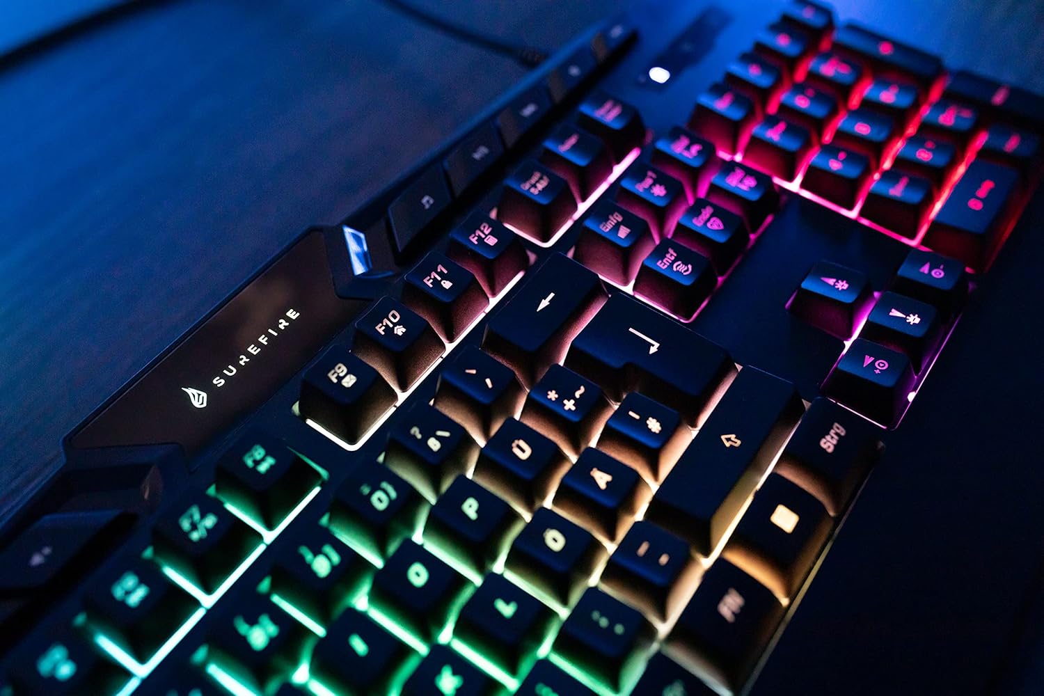 Gaming Tastatur & Maus - SureFire Kingpin Gaming Keyboard, Gaming Multimedia Keyboard with Programmable LED Backlight, RGB Keyboard with USB Cable, 25 Anti-Ghosting Keys, QWERTZ Layout German – Bild 4