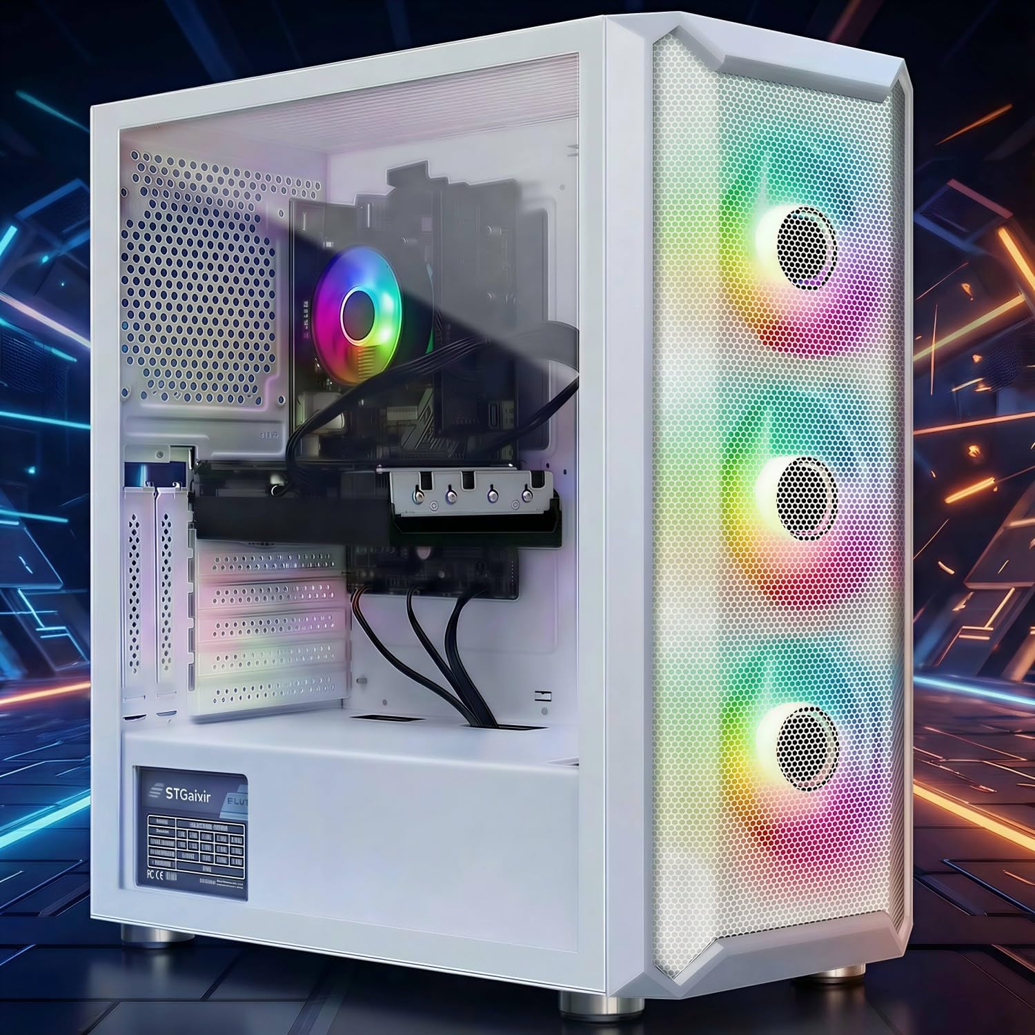 Gaming PC & Laptops - STGsivir Gaming PC, RTX 3060 12GB, Core i7-10700KF up to 5.1GHz, 16GB DDR4, 1TB SSD, WiFi 600M, BT 5.0, RGB Fan x 7, W11H64, Gamer PC Computer Desktop Calculator – Bild 7