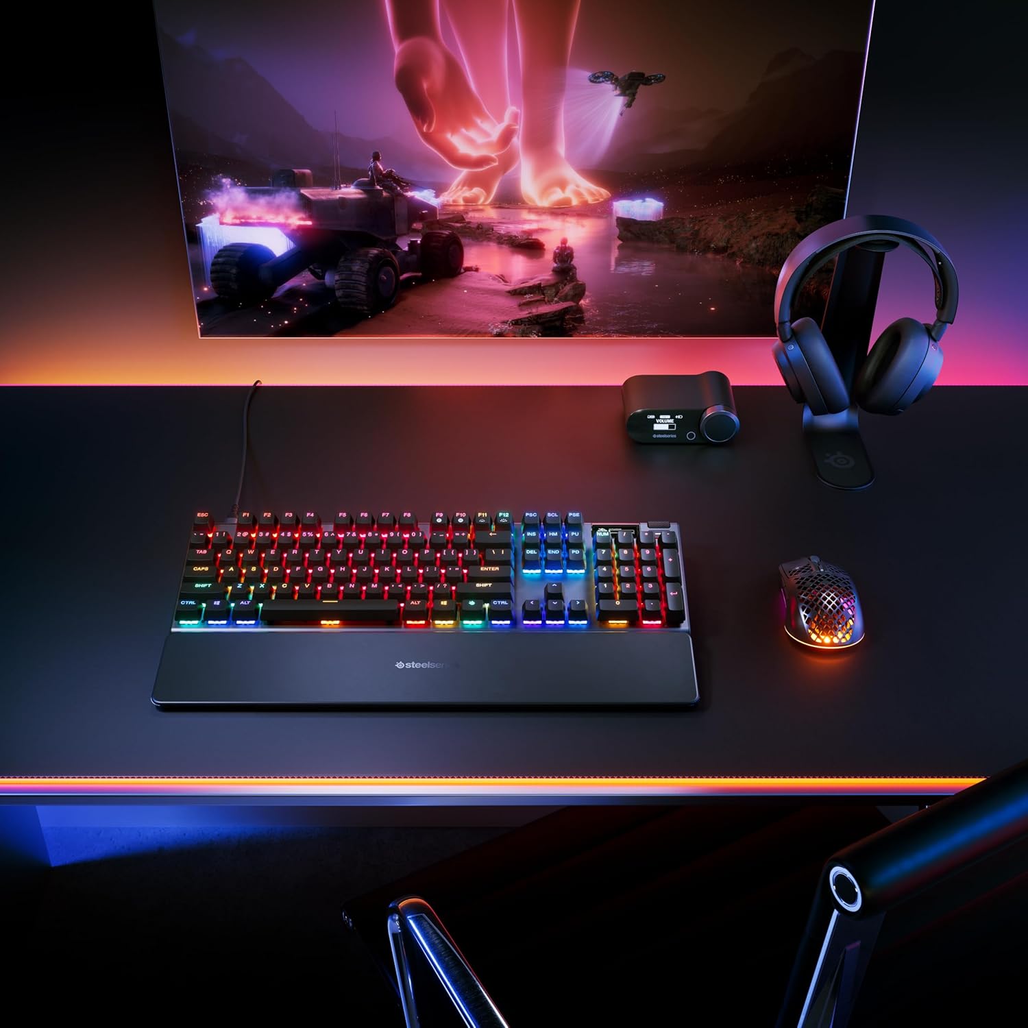 Gaming Tastatur & Maus - SteelSeries Apex Pro Gen 3 Gaming Keyboard - Hall Effect Switches OmniPoint 3.0 - Adjustable Trigger Range - GG QuickSet with Presets - Rapid Trigger - Protection Mode - Rapid Tap/SOCD - German Layout – Bild 2