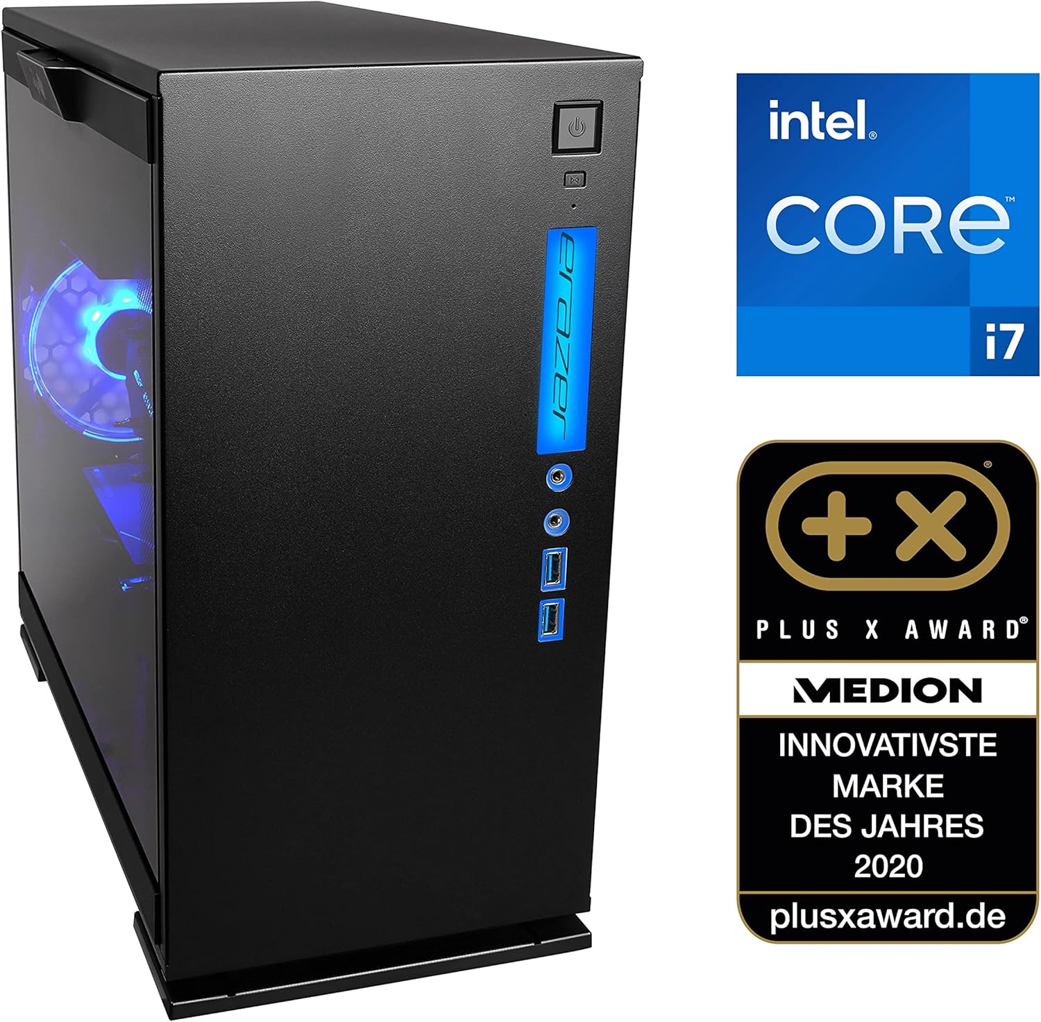 Gaming PC & Laptops - MEDION ERAZER Engineer X10 High End Gaming Desktop PC (Intel Core i7-12700, 16GB DDR4 RAM, 1TB SSD, GeForce RTX 3070 LHR 8GB GDDR6, Win 11 Home) – Bild 2