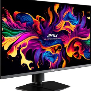Gaming PC & Gaming Monitors – MSI MPG 321URXDE QD-OLED 31.5 Inch 4K UHD Gaming Monitor – 3840 x 2160 Quantum Dot OLED Panel, 240Hz / 0.03ms, 99% DCI-P3, ΔE≤2, DisplayHDR True Black 400, KVM, RGB – DP 1.4a, HDMI 2.1, USB Type-C