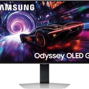 Gaming PC & Gaming Monitors – Samsung Odyssey Odyssey G8-G81SF Silver OLED Monitor 240Hz 0.03ms 3840×2160 250cd/m² 2x HDMI DP 3x USB Adjustable Top Orient Swivel Tilting Monitor