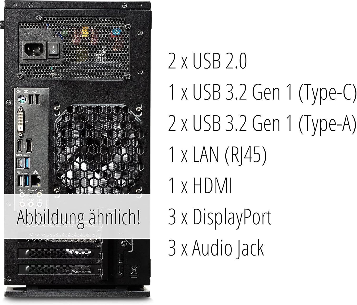 Gaming PC & Laptops - MEDION ERAZER Engineer X10 High End Gaming Desktop PC (Intel Core i7-12700, 16GB DDR4 RAM, 1TB SSD, GeForce RTX 3070 LHR 8GB GDDR6, Win 11 Home) – Bild 6