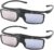 RF 3D Brille, 3D Shutterbrille wiederaufladbar Geeignet für RF 3D-Fernseher und -Projektoren, 3D Beamer Brille kompatibel TDG-BT500A, SSG-5100GB, AN3DG40, 2er-Pack
