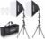 NEEWER 700W Äquivalent Softbox Beleuchtung Set, 2Pack 5500K CFL Beleuchtung Glühbirnen, 24×24 Zoll Softboxen mit E27 Sockel, Fotografie kontinuierliche Beleuchtung Set Fotostudio Ausrüstung