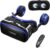 VR Headset für Telefon mit Kopfhörern und Controller, 3D Virtual Reality Brille/Brille mit blauem Licht Viewer für Filme und Videospiele, Unterstützung 4.7-7.2″ Bildschirm Smartphone