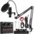 V8 Kondensator USB Mikrofon PC Mikrofon Kit mit BM-800 Live-Soundkarte, Verstellbarem Scherenarm Ständer Shock Mount für Podcast, YouTube, Gaming Streaming(schwarz)