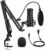 aokeo USB Mikrofon, 192kHZ / 24bit Podcast-Mikrofonsets mit Mikrofonständer, Stoßdämpferhalter, Windschutzscheibe, Popfilter, für Rundfunk, Aufnahme, YouTube,Podcasts