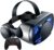 TPWEWRX 3D VR Brille Virtual Reality Headset VR Brille für 3D VR Filme & VR Spiele Anti Bluelight verstellbares Pupillen Augenpflegesystem für Android & IOS Smartphones mit Gamepad (Schwarz) (B)