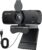Webcam 4k 30FPS PC Kamera mit 2 Mikrofon mit Sony Sensor, Aktualisiert Autofokus, Lichtkorrektur mit Webcam Abdeckung, USB Full HD Webcam für Mac Laptop Skype Streaming Homeoffice Gaming