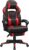 Gaming Chairs – SONGMICS OBG73BRV1 Gaming Chair, Desk Chair with Footrest, Office Chair with Headrest and Lumbar Cushion, Height-Adjustable, Ergonomic, 90–135° Tilt Angle, Maximum Load 150 kg, Black/Red
