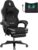 Gaming Chairs – Douxlife Gaming Chair Fabric with Massage, Widened Seat Cushion with Pocket Springs, Ergonomic Office Chair, PC Gamer Chair with Footrest and Metal Feet, 158 kg Load Capacity, Grey