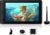 HUION Kamvas Pro 16 Grafiktablett mit Display Drawing Tablet mit Tilt-Funktion und 6 Drucktasten+1 Touch-Leiste, Geeignet für Chromebook, Windows & Mac -Ideal für Fernunterricht