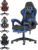 Gaming Chairs – bigzzia Gaming Chair Footrest, Gamer Chairs Ergonomic with Lumbar Cushion + Headrest, Height-Adjustable Office and Computer Chair for Adults, Girls, Boys (Blue)