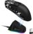 x Attack Shark X11 Kabellose Gaming-Maus mit RGB Magnetische Ladestation, PixArt PAW3311-Sensor, Ultraleichte 59g Schwere Tri-Mode-Gaming-Maus mit Band, Wired/2,4 G/BT, 22 K DPI-Black&Tape