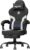 Gaming Chairs – HapGIFT Gaming Chair, Gamer Chair with Massage Function, Gaming Chair with Footrest, PC Chair with Adjustable Backrest, Technical Fabric Computer Office Chair for Teenagers, 150 kg, Black White