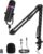 Streaming-Equipment – zealsound Podcast Microphone with Arm RGB Noise Reduction Gaming Condenser Microphone for PC & Mobile Phone with Mute Button & Echo for TikTok Streaming, Youtuber – Compatible with iPhone, Mac